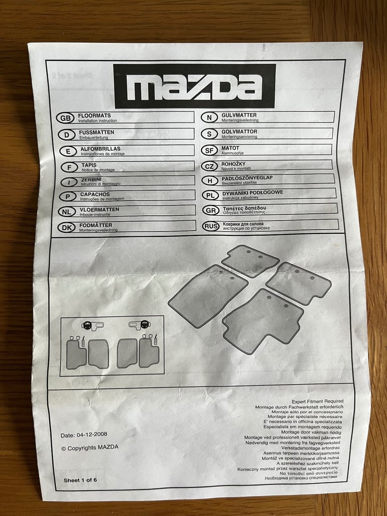 Mazda 3 floor mats