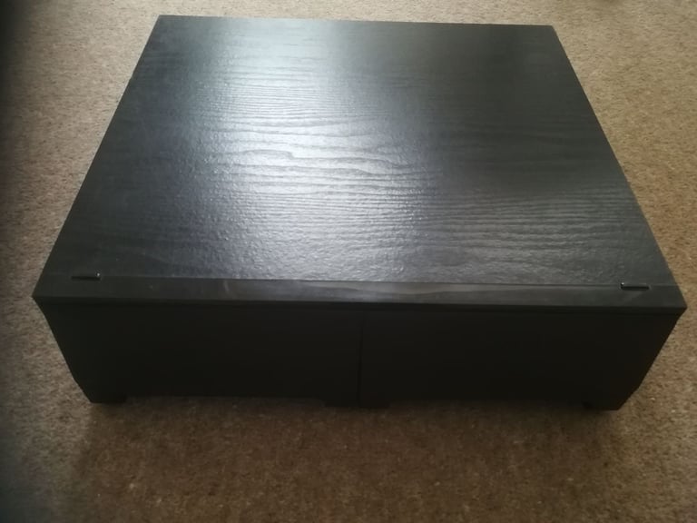 VHS Video Cassette Tape Storage Drawer Box Black 24 Tapes Retro VCR Media Tapes