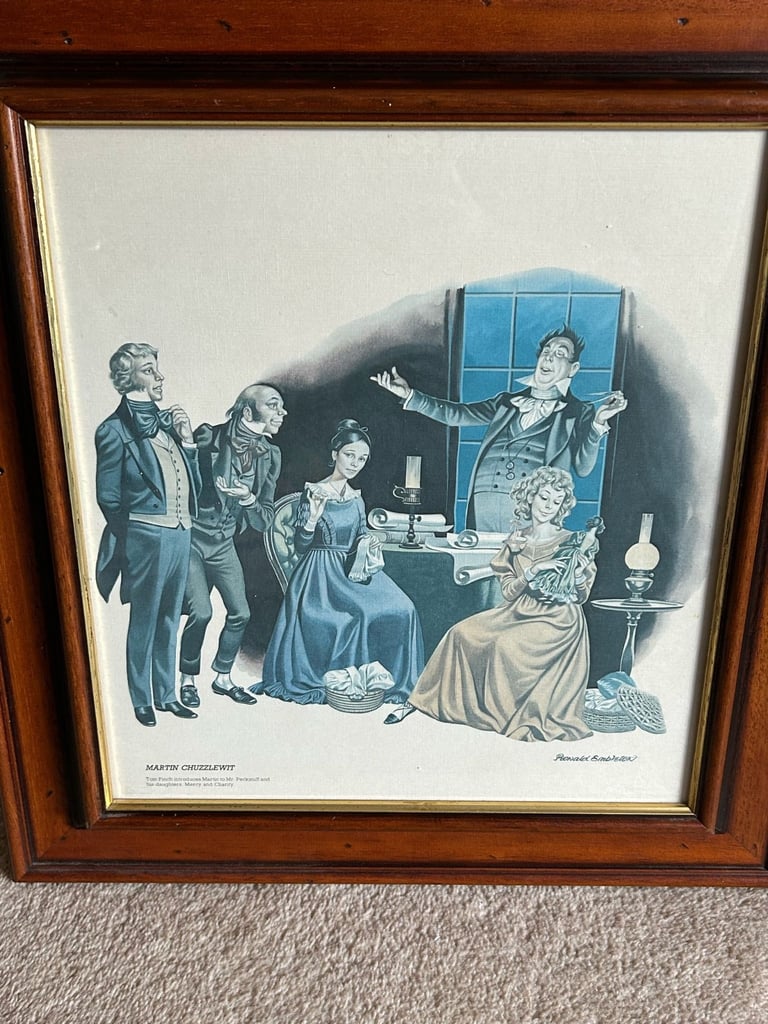 Set of 4 Charles Dickens Vintage Framed Pictures. Make an offer