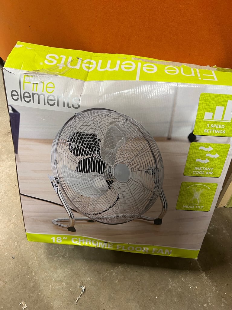 image for 18” chrome floor fan 