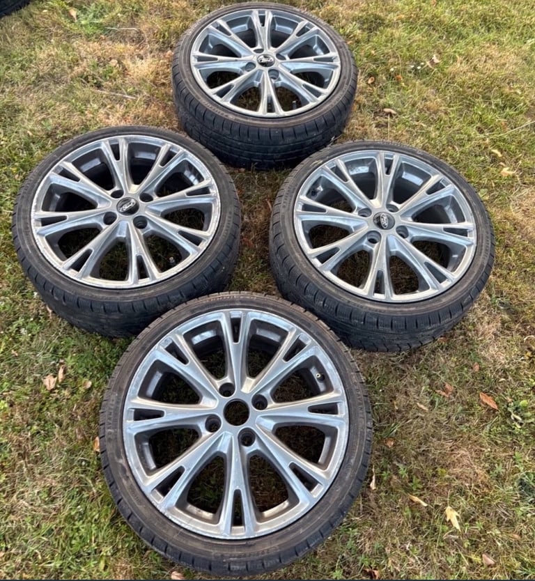17” 4x108 Ford Fiesta Alloy Wheels Alloys With Tyres St Line Zetec Grey Snow