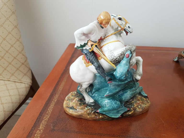 image for Vintage Royal Doulton porcelain St George and Dragon