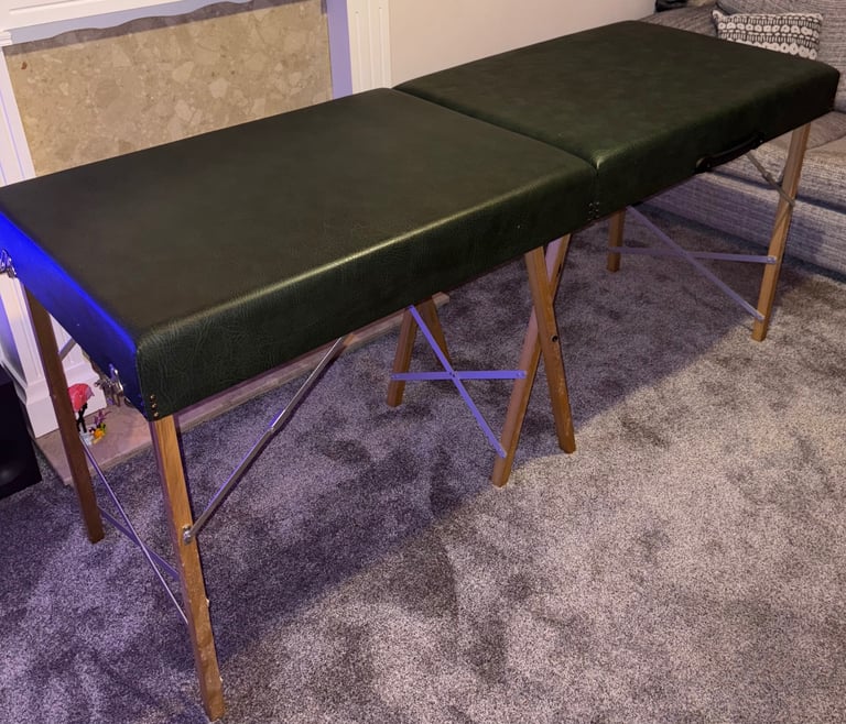 image for Portable Folding Leather Massage Table / Treatment Couch