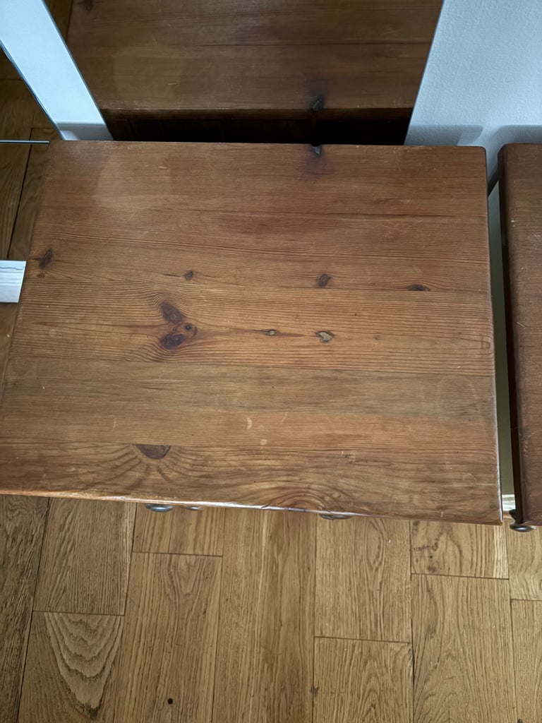 2 solid pine, painted, bedside cabinets