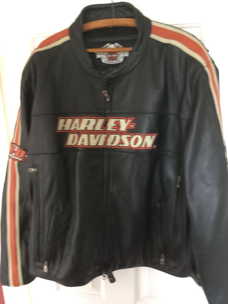 image for AS NEW GEN HARLEY DAVIDSON HEAVY LEATHER RIDING JACKET XXXL