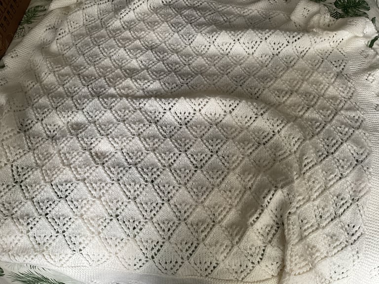 Baby cardigans/jackets etc, blankets and shawls, all hand knitted