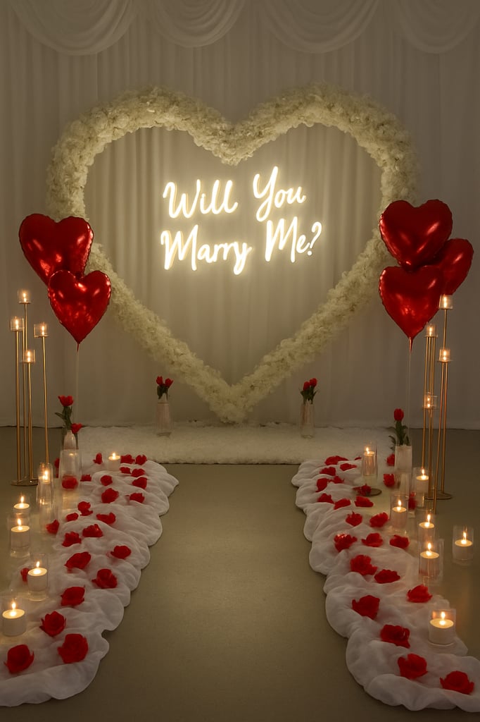Engagement proposal decorating 