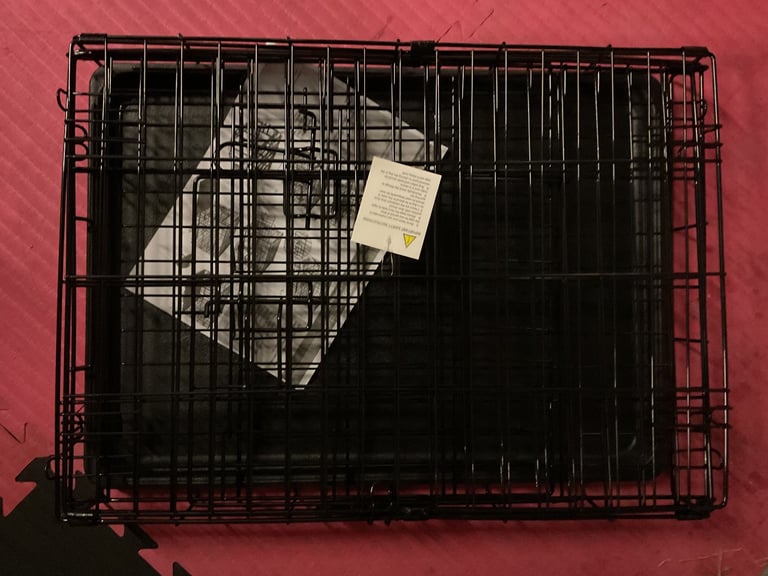 New black dog cage, small, metal, two door crate, puppy, small breed dog.