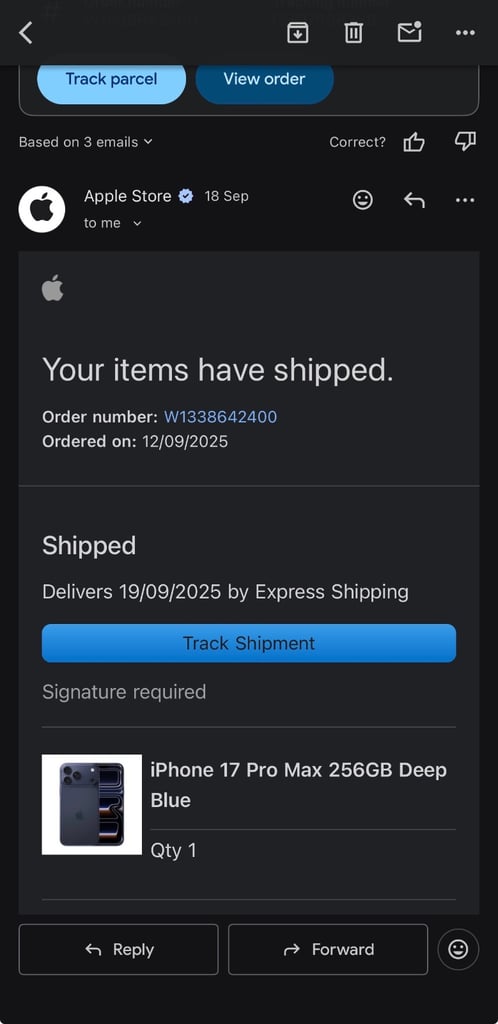 Apple iPhone 17 pro max deep blue 