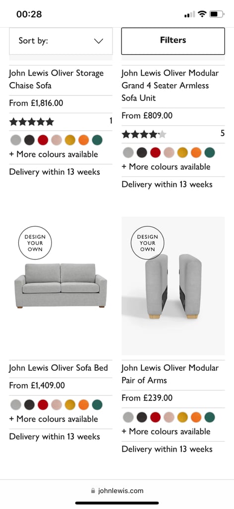 John lewis Sofa bed