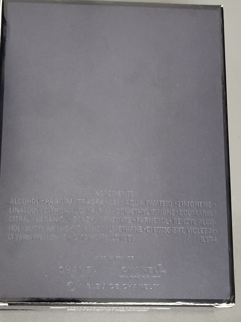 B/ N Bleu de Chanel pour homme EDP perfume spray for men, 100ml, in original box 