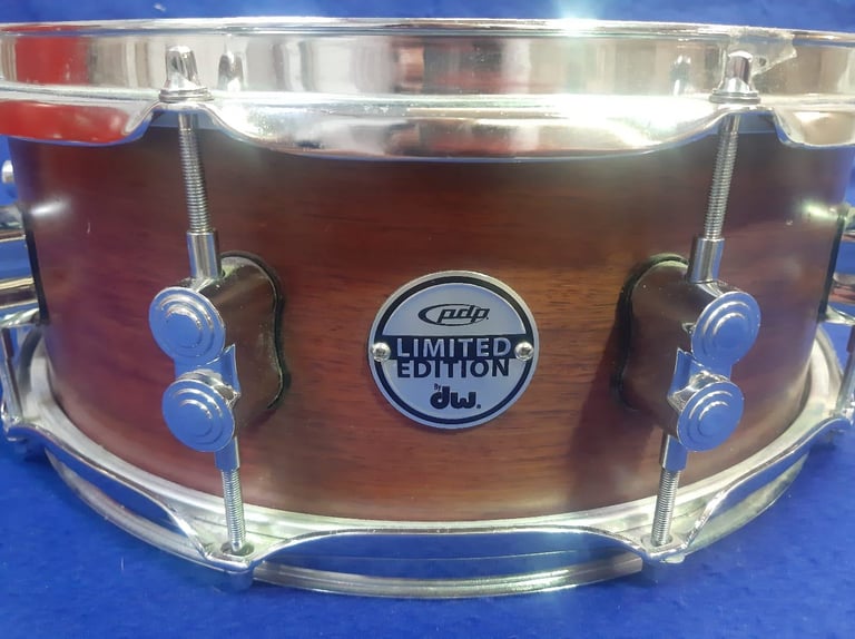 PDP Limited Edition 18 Ply Bubinga and Maple Shell 14in x 5.1/2in Refurbished Snare Drum ~ £175 ono