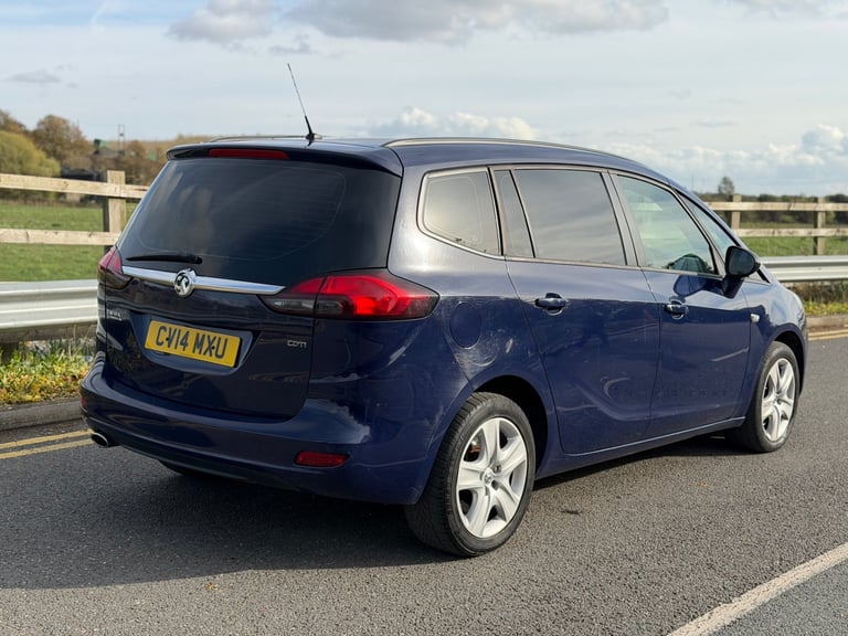 2014 VAUXHALL ZAFIRA TOURER 2.0 CDTI EXCLUSIV AUTOMATIC 7 SEATER BLUE 2 OWNERS