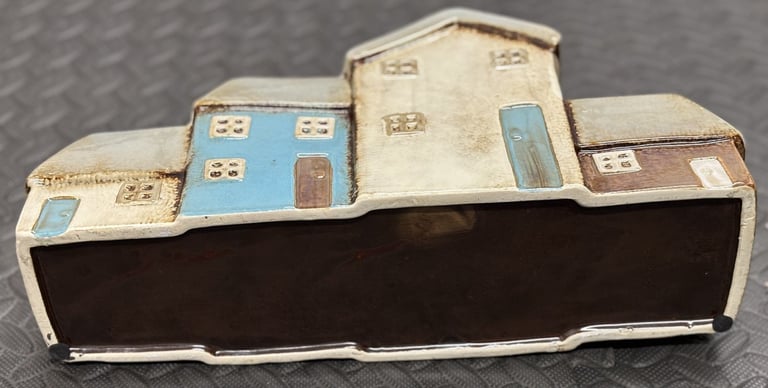 Four Cottage Glazed Ceramic Planter by Village Pottery (Brand new unwanted gift)