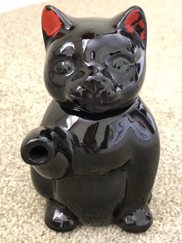 Vintage Black Cat Teapot