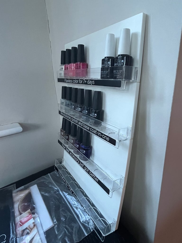 CND VINYLUX DISPLAY KIT WALL RACK START UP SET