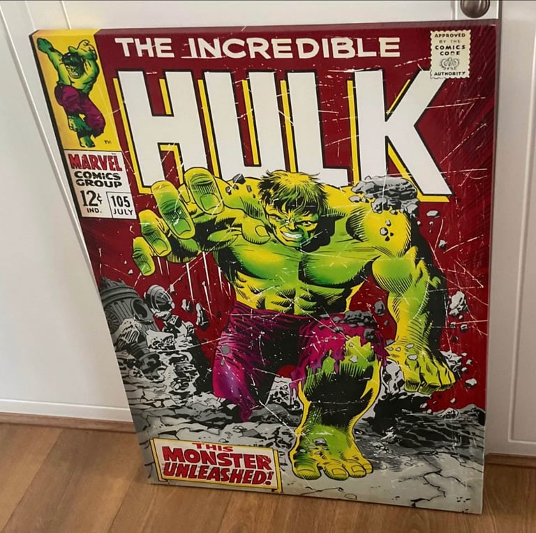 image for Marvel Comics Wall Art - The Incredible Hulk - This Monster Unleashed  60 x 80 cm