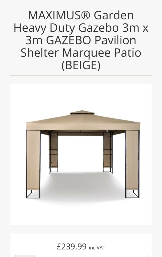 3m x 3m Garden Gazebo *new*