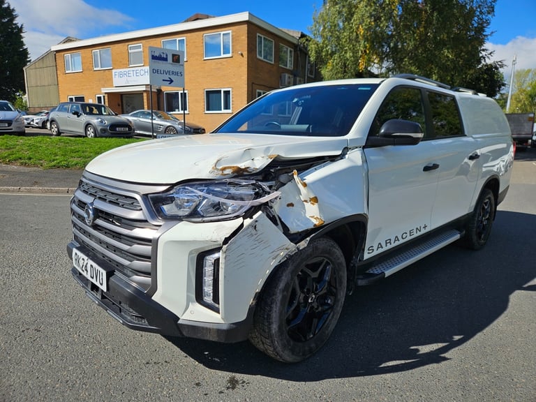 2024 24 KGM MUSSO 2.2 Double Cab Pick Up LWB Saracen Plus Auto Damaged Salvage