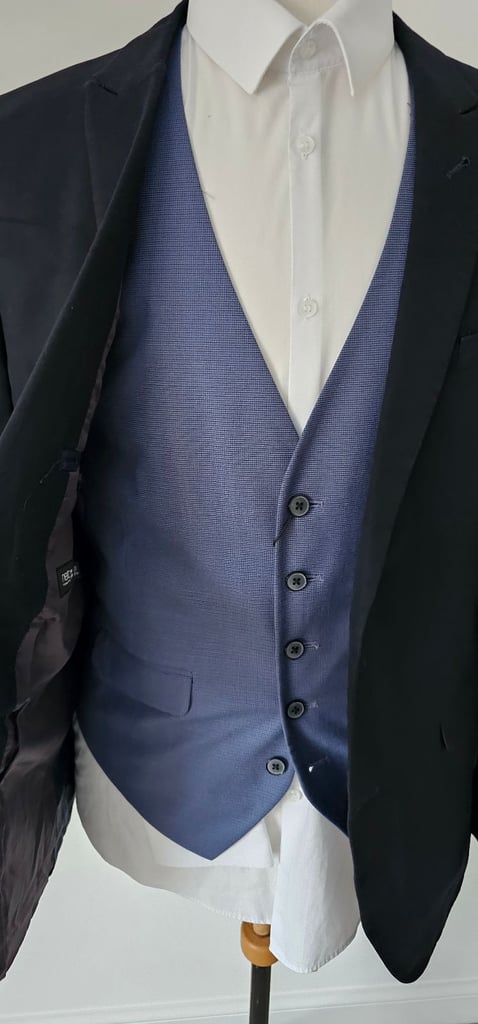 New Waistcoat Burtons slim fit with tags light blue - Medium