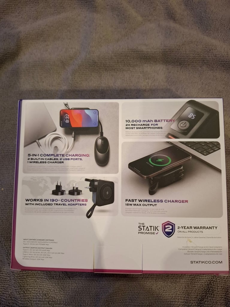 BNIB STATIK Travel Charger 
