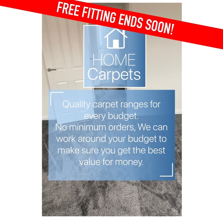 Quality carpets free fitting.