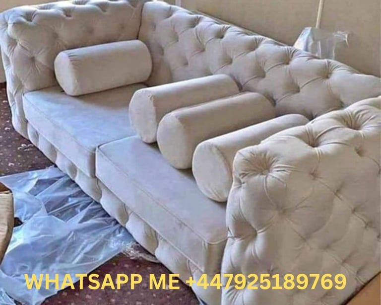image for 🌹❤Luxuries brand new 3 seater corner sofa 2 seater ashwin velvet sofa