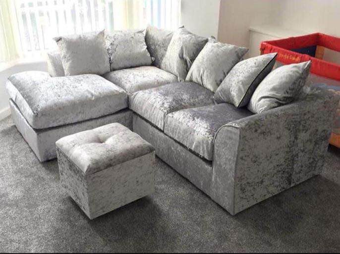 dylan crush velvet corner sofa on sale order now in Wooburn Green