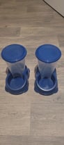 Dog Cat Feeder Automatic Dispenser 1.5L  Pet Dry Food Water Bowl dish