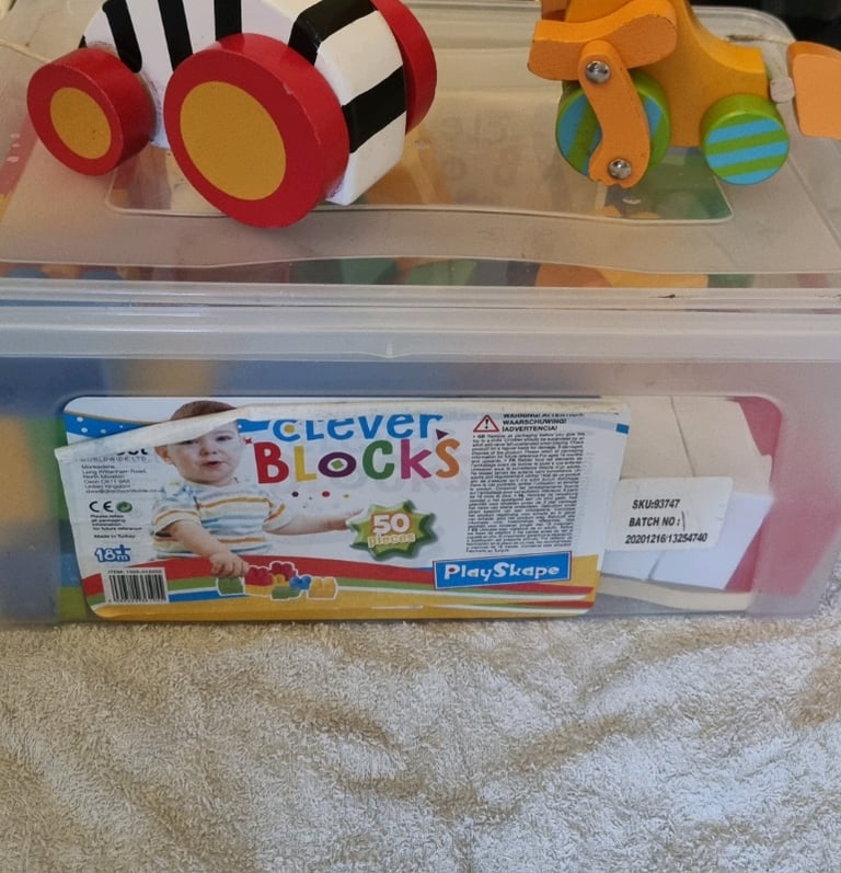 Kids/Childs/Baby's Clever Blocks + 2Wooden toys 