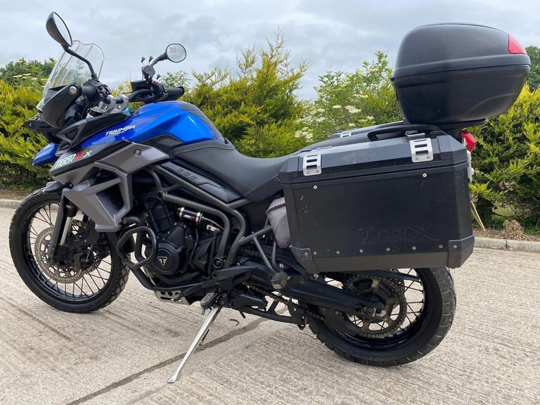 2015 65 TRIUMPH TIGER 800 XCX BLUE FULL LUGGAGE ABS ENDURO ADVENTURE TOURER