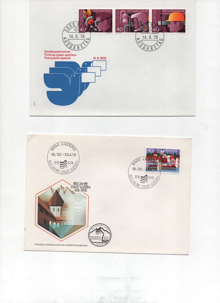 412 Switzerland first day covers