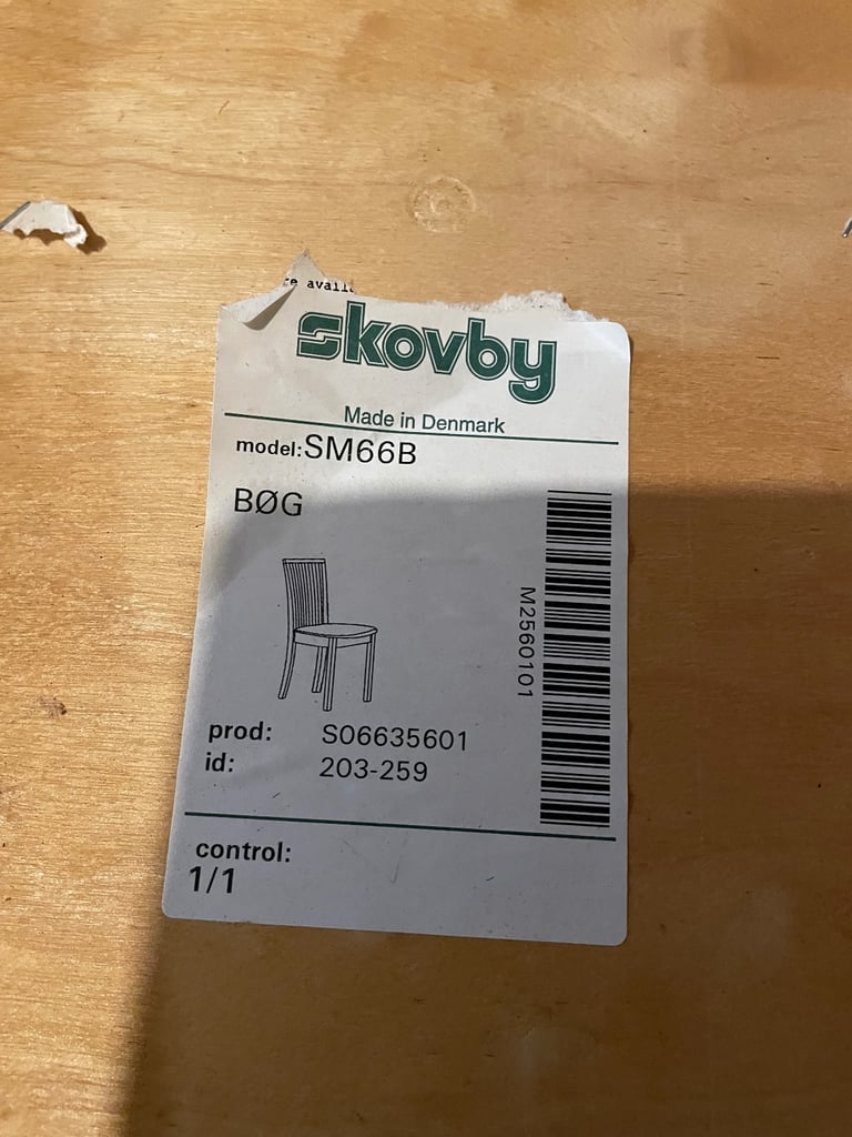 Skovby table and chairs 