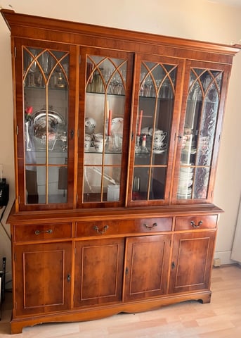 Yew display deals cabinet