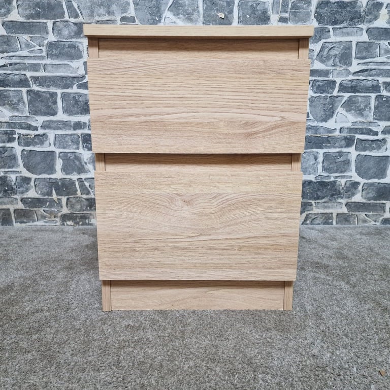 Small Veneer 2-Drawer Cabinet