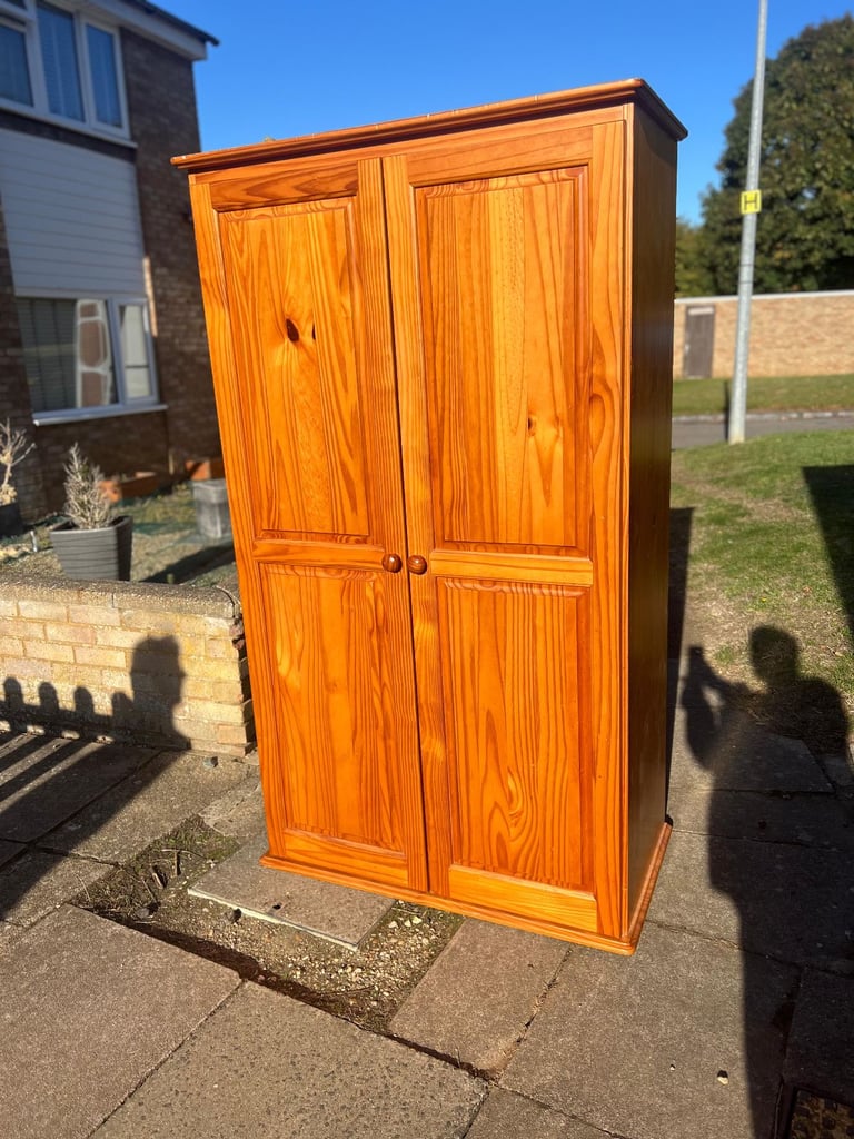 2 door pinewood wardrobe