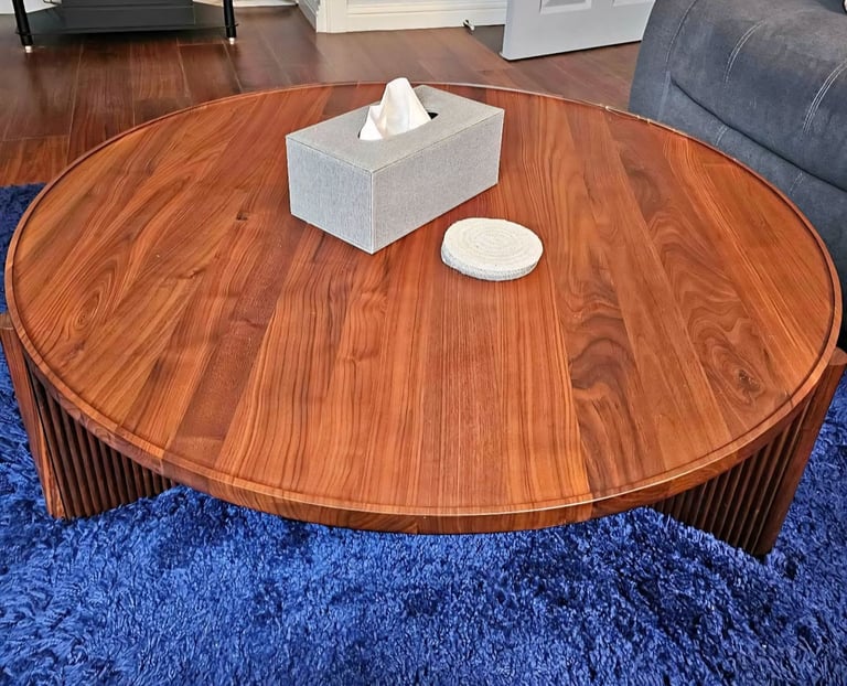 image for Stunning Round Diagil Walnut Coffee Table