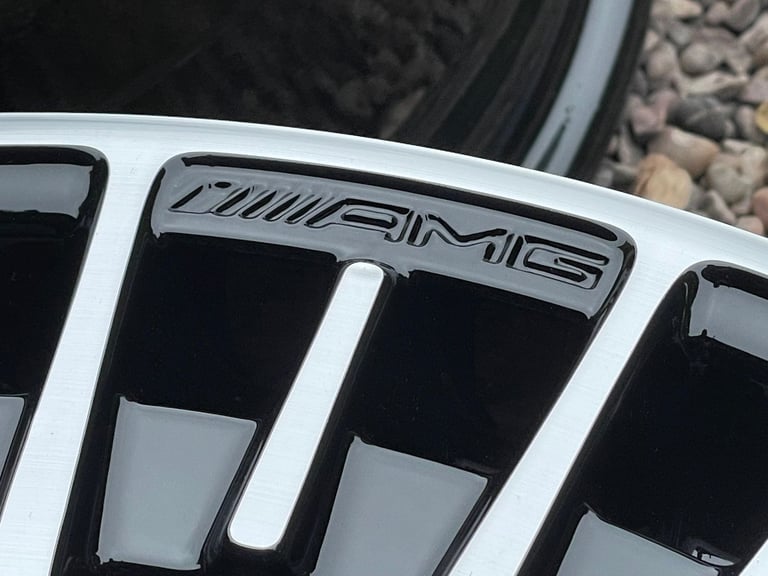 Genuine 21” Mercedes AMG EQC Staggered Alloy Wheels Refurbished Black Polished A2934011000 & 4011100