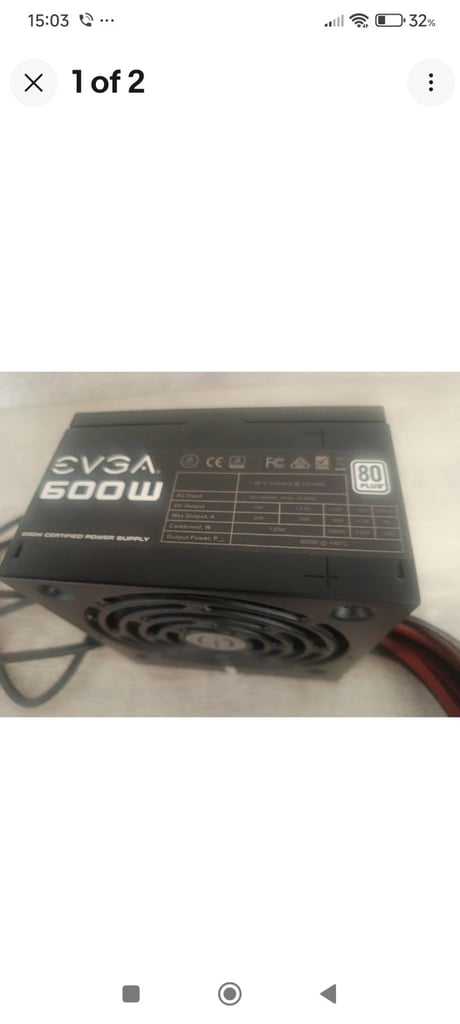 image for EVGA 100-W1-0600-K3  600W Power Supply