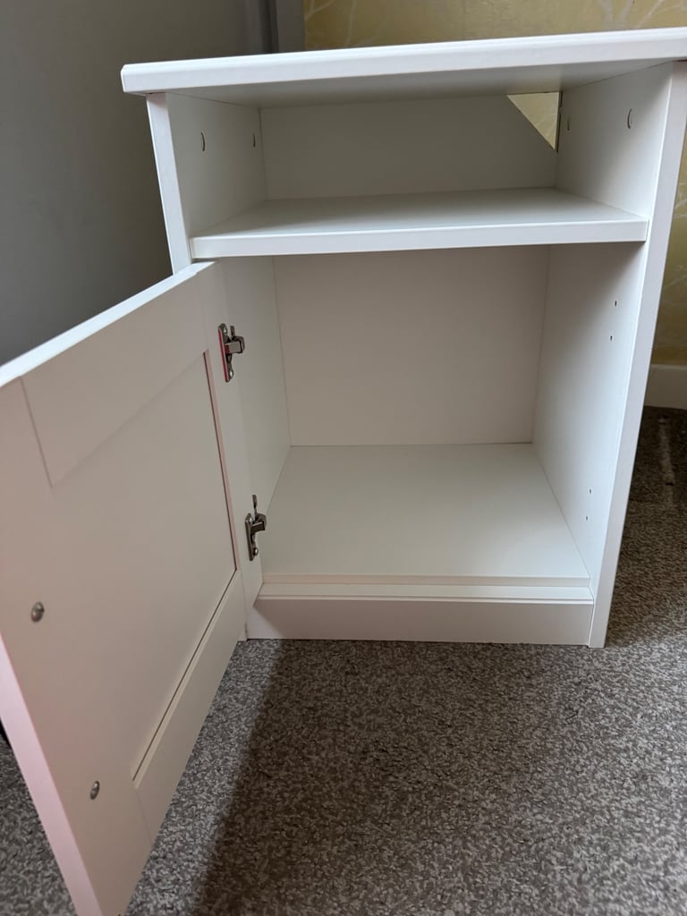 IKEA white bedside table 