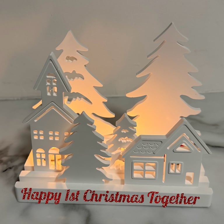 Personalised Christmas tea light decoration 