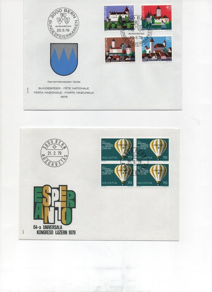 412 Switzerland first day covers