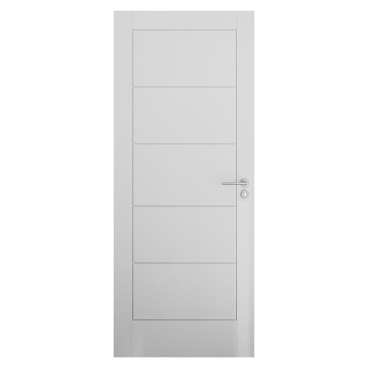 Howdens Linear 2040mm x 726mm White Satin Smooth Pre-Finished Moulded FD30 Fire Door