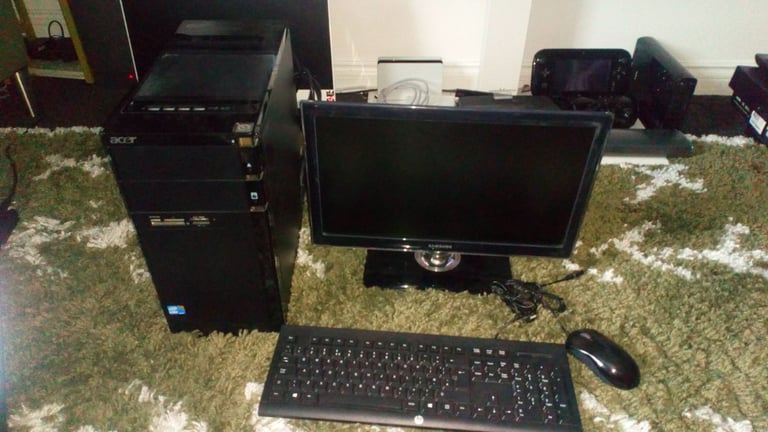 for sale acer computer tower with keyboard and mouse etc £30