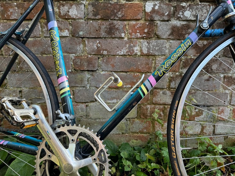 Handmade Italian vintage 1980s Rossin racing bike with Shimano 600 group set