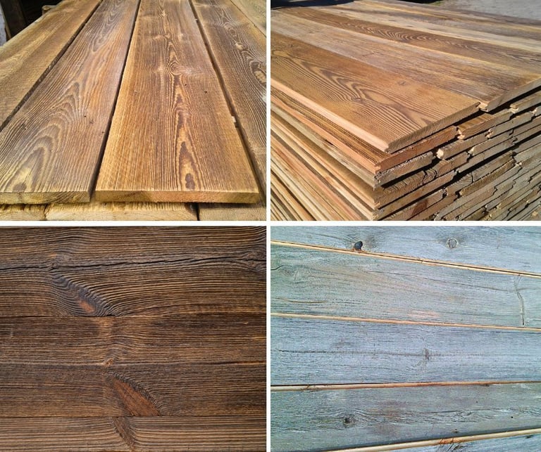 Old boards for cladding
