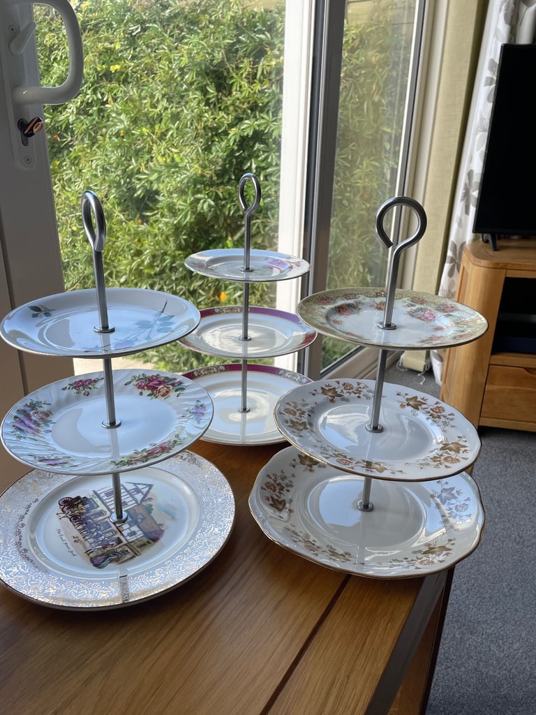 image for 3 Vintage 3 Tier Cakestands