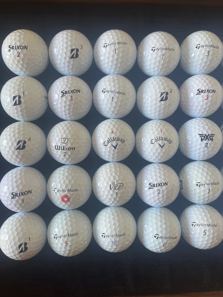 Box of 50 Top Quality Mixed Brand Golf Balls