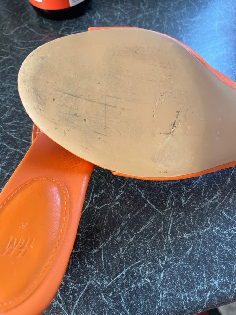HM low heeled orange shoes 