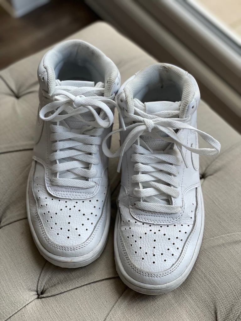 Nike high top trainers, white, size UK4, very good conditions like new 